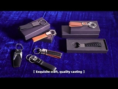 Car Brand Gift Custom Metal Pu Leather Keychain Car Keychain Business Key Ring